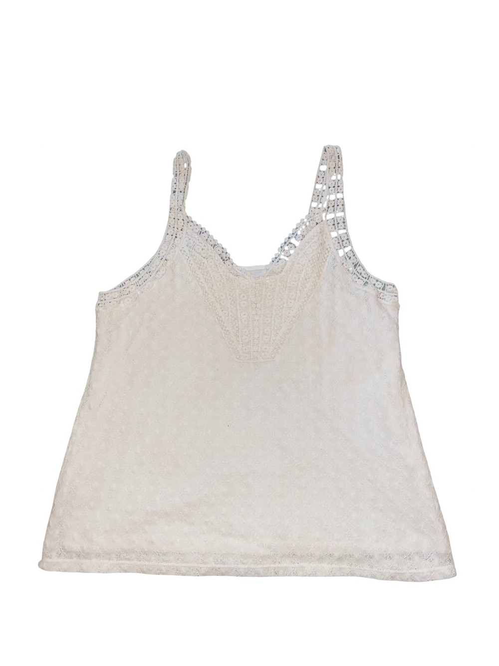 Maurices White Crochet Lace Tank